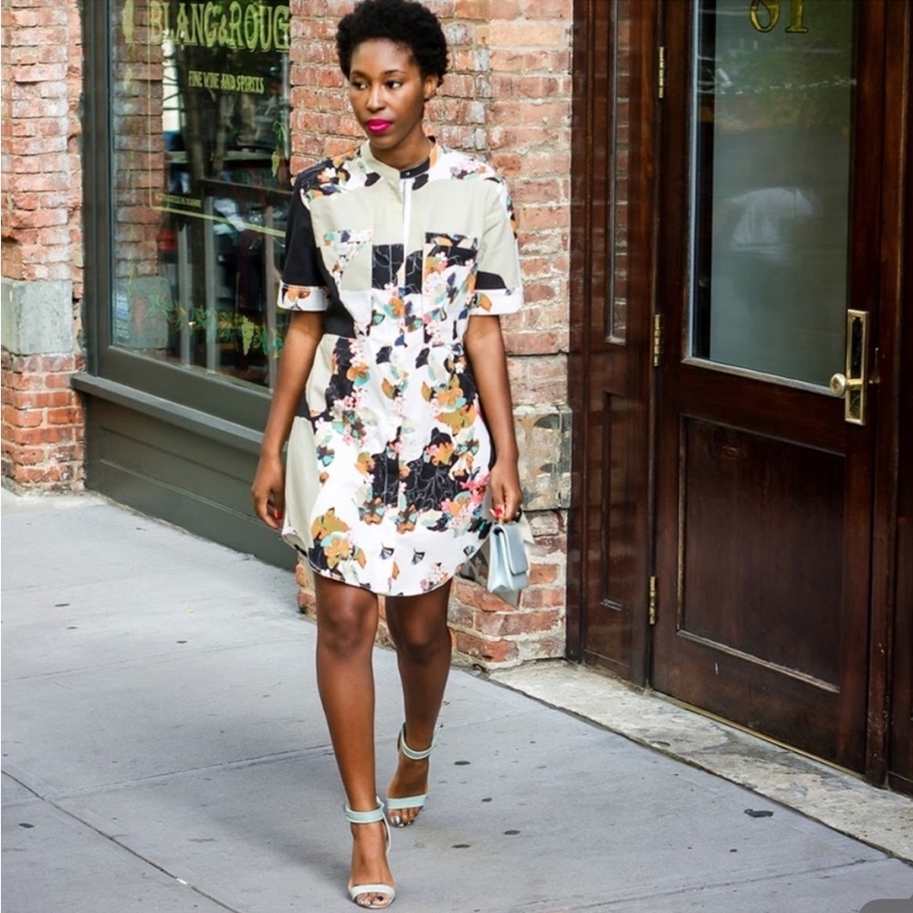 3.1 PHILLIP LIM for Target Floral Print w/ Short Sleeve Dress Size Small - Picture 2 of 8